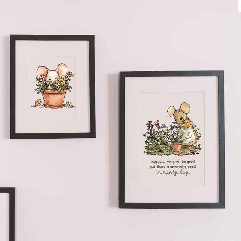 BEUNITONE Cute Mouse Garden Planting Flowers Animal Clear Stamps for Scrapbooking DIY Crafting Paper Crafting Card Making Garden Friends Cut Dies Set Happy - Image 5